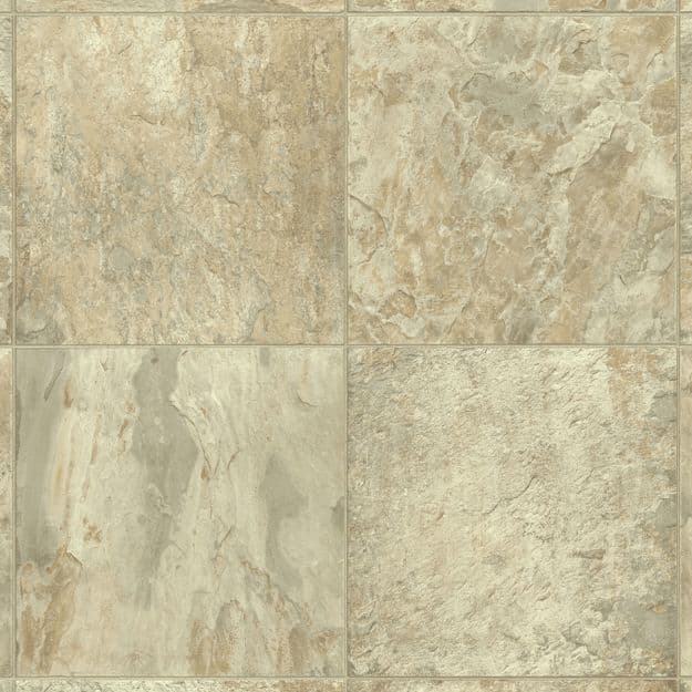 Versafloor Wide Low Gloss Saratoga Stone Vinyl Sheet - Café Crème
