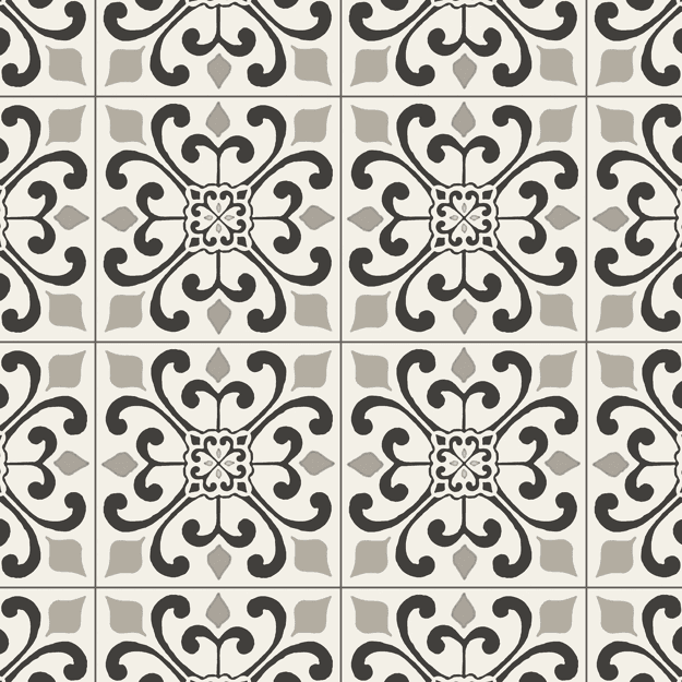 Versafloor Amador Medallion Vinyl Sheet - Heirloom Gray